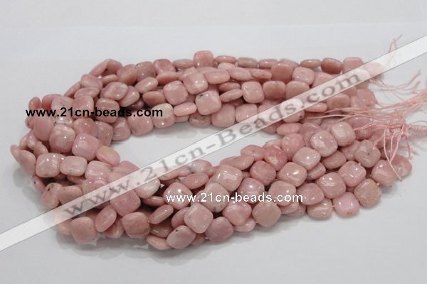 COP68 15.5 inches 12*12mm square natural pink opal gemstone beads