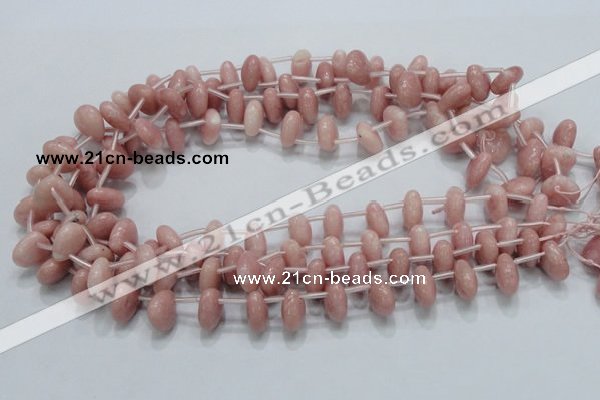 COP75 15.5 inches 13*13mm triangle natural pink opal gemstone beads