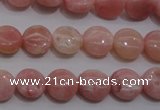 COP77 15.5 inches 10mm flat round natural pink opal gemstone beads