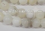 COP903 15.5 inches 12mm round natural white opal gemstone beads