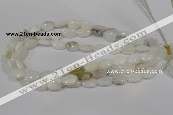 COP907 15.5 inches 13*18mm oval natural white opal gemstone beads