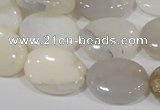 COP908 15.5 inches 15*20mm oval natural white opal gemstone beads