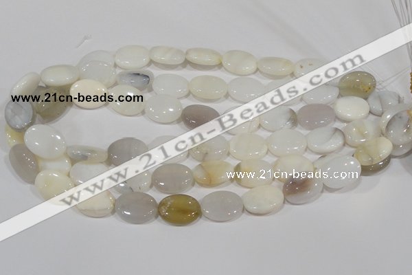 COP908 15.5 inches 15*20mm oval natural white opal gemstone beads