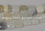 COP909 15.5 inches 10*10mm square natural white opal gemstone beads