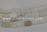 COP911 15.5 inches 6*8mm rectangle natural white opal gemstone beads