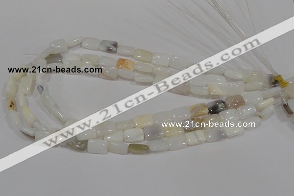 COP913 15.5 inches 12*16mm rectangle natural white opal gemstone beads