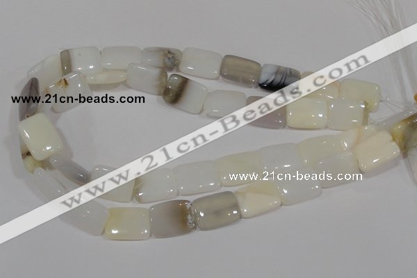 COP915 15.5 inches 15*20mm rectangle natural white opal gemstone beads