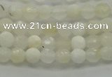 COP930 15.5 inches 4mm faceted round white opal gemstone beads