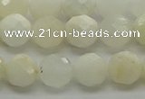 COP932 15.5 inches 8mm faceted round white opal gemstone beads