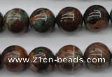 COP989 15.5 inches 14mm round green opal gemstone beads wholesale