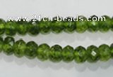 COQ100 15.5 inches 5*8mm faceted rondelle dyed olive quartz beads