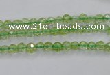 COQ11 16 inches 6mm faceted round dyed olive quartz beads wholesale