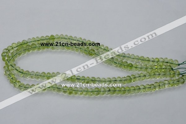 COQ20 16 inches 5*10mm rondelle dyed olive quartz beads wholesale