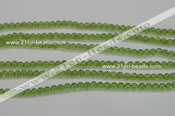 COQ202 15.5 inches 4mm - 5mm round natural olive quartz beads