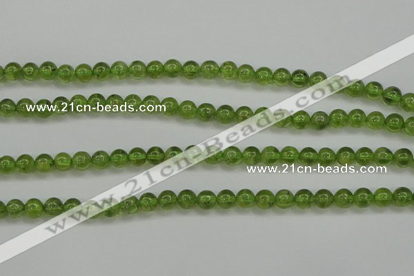 COQ203 15.5 inches 6mm - 7mm round natural olive quartz beads