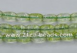 COQ21 16 inches 6*10mm rice dyed olive quartz beads wholesale