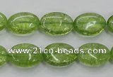 COQ24 16 inches 12*16mm oval dyed olive quartz beads wholesale