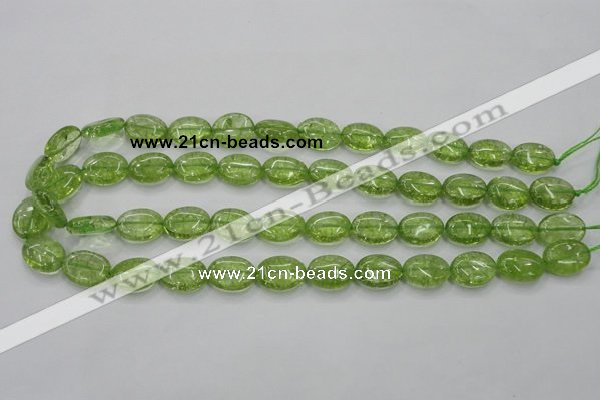 COQ24 16 inches 12*16mm oval dyed olive quartz beads wholesale