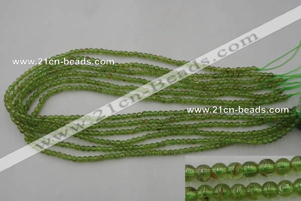 COQ51 15.5 inches 4mm round natural olive quartz beads wholesale