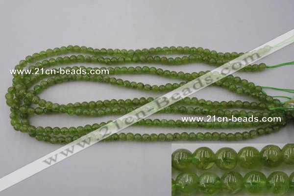 COQ52 15.5 inches 6mm round natural olive quartz beads wholesale
