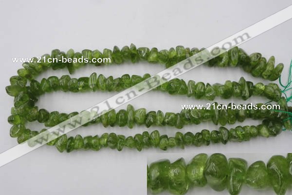 COQ64 15.5 inches 8*12mm natural olive quartz chips beads wholesale