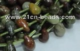 COS02 15.5 inches 6*10mm teardrop ocean stone beads wholesale