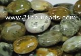 COS05 15.5 inches 12*16mm oval ocean stone beads wholesale