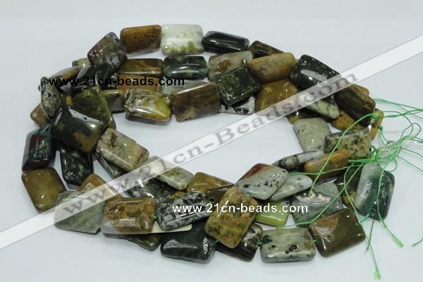 COS09 15.5 inches 18*25mm rectangle ocean stone beads wholesale