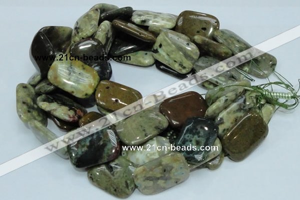 COS10 15.5 inches 25*35mm rectangle ocean stone beads wholesale