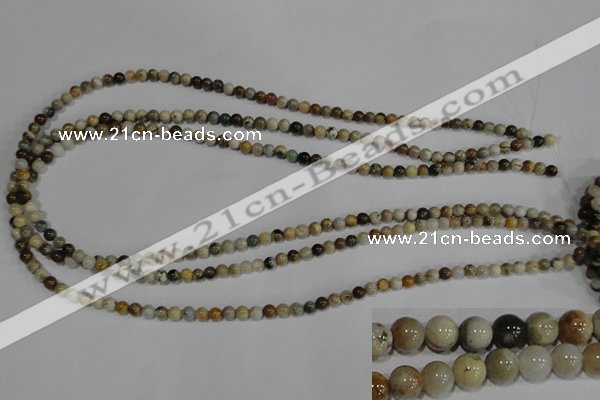COS160 15.5 inches 4mm round ocean stone beads wholesale