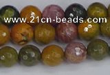 COS202 15.5 inches 8mm faceted round ocean jasper beads