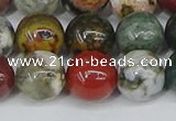 COS224 15.5 inches 12mm round ocean stone beads wholesale