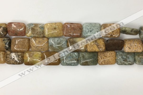 COS253 15.5 inches 13*18mm rectangle ocean stone beads wholesale