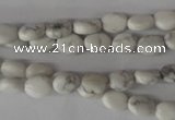 COV05 15.5 inches 6*8mm oval white howlite beads wholesale