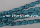 COV06 15.5 inches 6*8mm oval synthetic turquoise beads wholesale