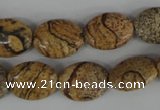 COV105 15.5 inches 12*16mm oval picture jasper beads wholesale