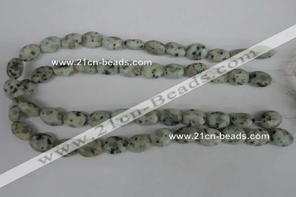 COV107 15.5 inches 12*16mm oval sesame jasper beads wholesale