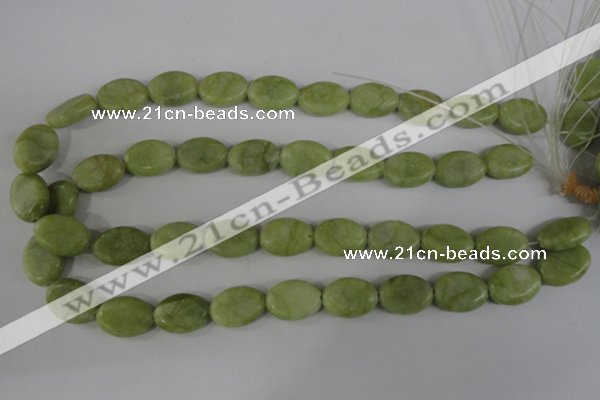 COV127 15.5 inches 13*18mm oval lemon jade beads wholesale