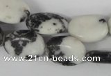 COV138 15.5 inches 13*18mm oval black & white jasper beads wholesale