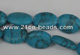 COV140 15.5 inches 12*17mm oval synthetic turquoise beads wholesale