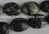 COV152 15.5 inches 15*20mm oval glaucophane beads wholesale