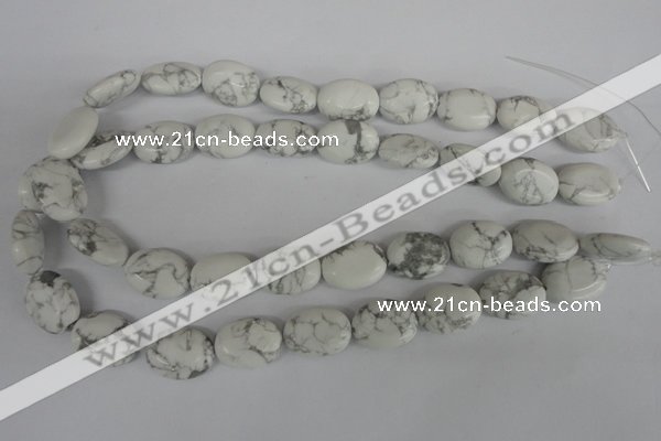 COV155 15.5 inches 15*20mm oval white howlite beads wholesale