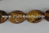 COV180 15.5 inches 13*18mm faceted oval yellow tiger eye beads wholesale