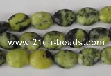 COV22 15.5 inches 8*10mm oval yellow turquoise beads wholesale