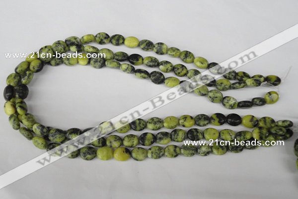 COV22 15.5 inches 8*10mm oval yellow turquoise beads wholesale