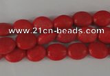 COV23 15.5 inches 8*10mm oval synthetic coral beads wholesale