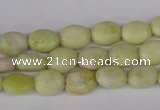 COV29 15.5 inches 8*10mm oval lemon jade gemstone beads wholesale