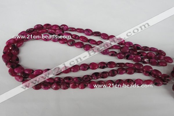 COV30 15.5 inches 8*10mm oval sesame red jasper beads wholesale