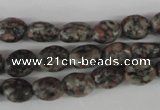 COV31 15.5 inches 8*10mm oval leopard skin jasper beads wholesale