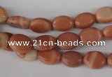 COV33 15.5 inches 8*10mm oval red mud jasper beads wholesale